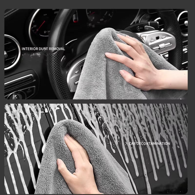 Car Wash Towel High-End Microfiber Auto Wash Towel Car Cleaning Drying Cloth Hemming Car Care Cloth Detailing Car Wash Towel